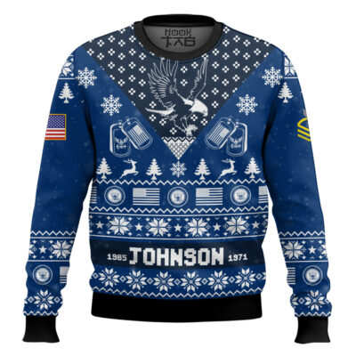 US Navy, E 5 Gold I'm Veteran Not A Sucker Or A Loser - Custom Name, Rank And Year Of Service Ugly Sweater