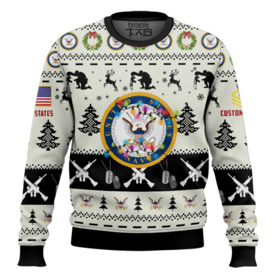 US Navy Honor the Fallen! - Custom Name And Rank Ugly Sweater