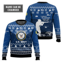 Hooktab US Navy I Served My Country - Custom Name, Rank And Years Of Servicce Ugly Sweater
