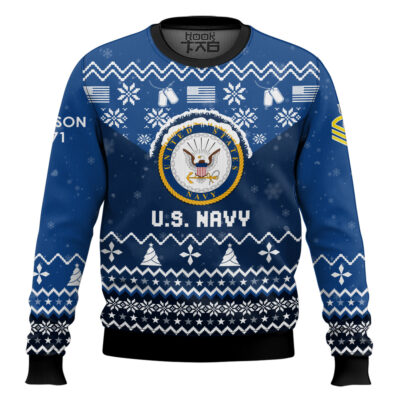 US Navy I Served My Country - Custom Name, Rank And Years Of Servicce Ugly Sweater