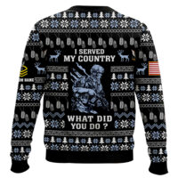 Hooktab US Navy Liberty Eagle I Served My Country - Custom Name And Rank Ugly Sweater