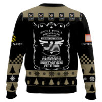 Hooktab US Navy Once I Took a Solemn Oath - Custom Name And Rank Ugly Sweater