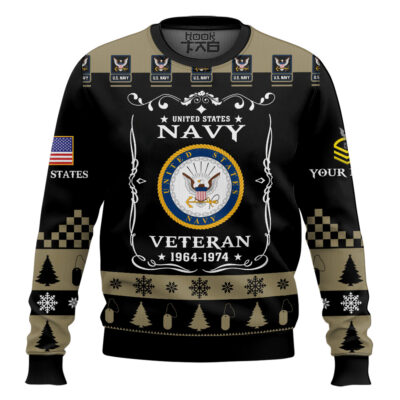 US Navy Once I Took a Solemn Oath - Custom Name And Rank Ugly Sweater