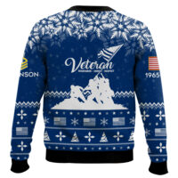 Hooktab US Navy Remember-Honor-Respect - Custom Name, Rank And Years Of Service Knitted Sweater Ugly Sweater