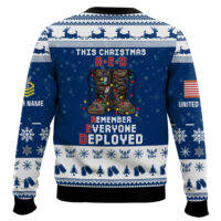 Hooktab US Navy This Christmas R.E.D - Custom Name And Rank Ugly Sweater