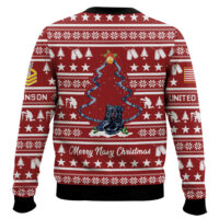 Hooktab US Navy Veteran Merry Christmas - Custom Name And Rank Ugly Sweater