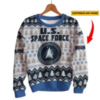Hooktab U.S. Space Force Ugly Christmas Sweater