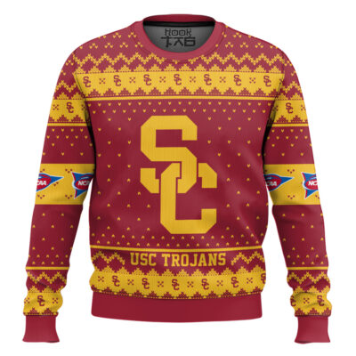 USC Trojans - Custom Name And Number Ugly Christmas Sweater