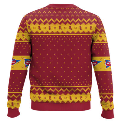 Hooktab USC Trojans – Custom Name And Number Ugly Christmas Sweater