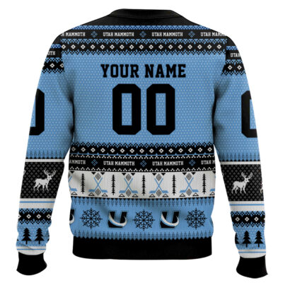 Hooktab Utah Mammoth – Custom Name And Number Ugly Sweater