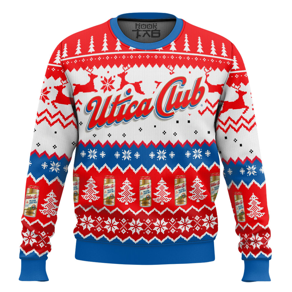 Hooktab Utica Club Ugly Christmas Sweater Hooktab Utica Club Ugly Christmas Sweater
