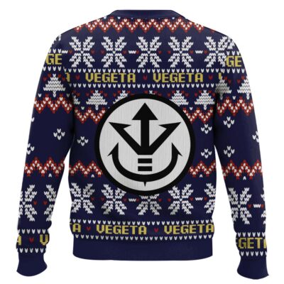 Hooktab Vegeta Blue Dragon Ball Z Ugly Christmas Sweater