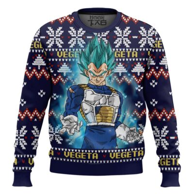 Vegeta Blue Dragon Ball Z Ugly Christmas Sweater