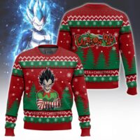 Hooktab Vegeta Christmas Elf Dragon Ball Ugly Christmas Sweater