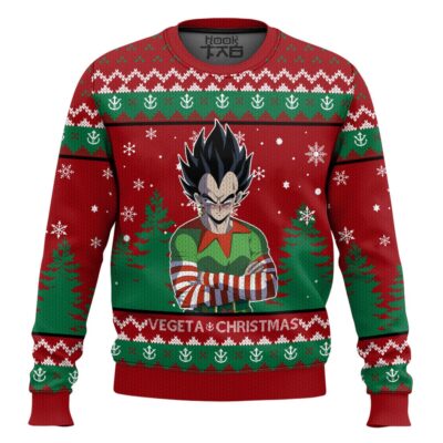 Vegeta Christmas Elf Dragon Ball Ugly Christmas Sweater