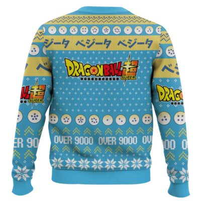 Hooktab Vegeta Over 9000 Dragon Ball Z Ugly Christmas Sweater