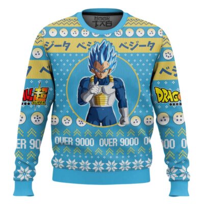 Vegeta Over 9000 Dragon Ball Z Ugly Christmas Sweater