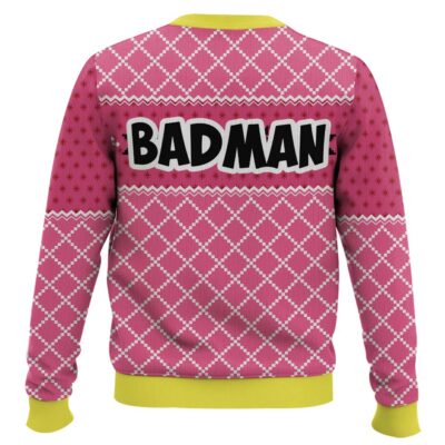 Hooktab Vegeta Pink Badman Dragon Ball Z Ugly Christmas Sweater