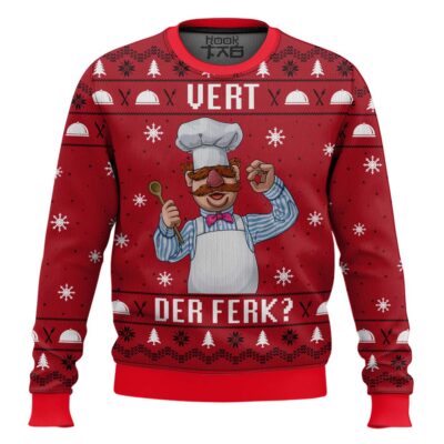 Vert Der Ferk The Swedish Chef The Muppet Show Ugly Christmas Sweater