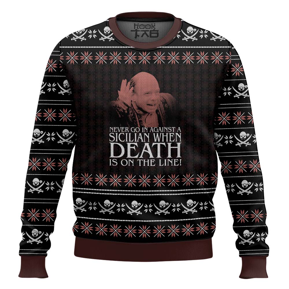 Hooktab Vizzini The Princess Bride Ugly Christmas Sweater Hooktab Vizzini The Princess Bride Ugly Christmas Sweater