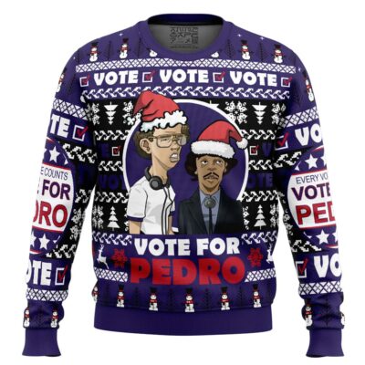 Vote For Pedro Napoleon Dynamite Ugly Christmas Sweater