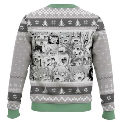 Hooktab Waifu Ahegao Ugly Christmas Sweater