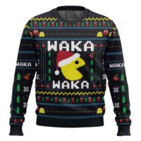 Hooktab Waka Waka Xmas Pac Man Ugly Christmas Sweater