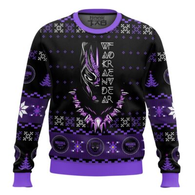 Wakanda Forever! Black Panther Ugly Christmas Sweater