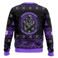 Hooktab Wakanda Forever! Black Panther Ugly Christmas Sweater