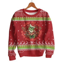 Hooktab Wake Me Up When December End Grinch Ugly Christmas Sweater