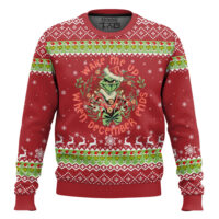 Hooktab Wake Me Up When December End Grinch Ugly Christmas Sweater