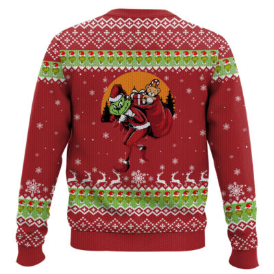 Hooktab Wake Me Up When December End Grinch Ugly Christmas Sweater