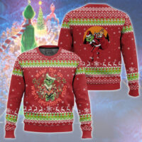 Hooktab Wake Me Up When December End Grinch Ugly Christmas Sweater