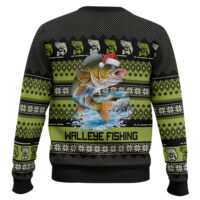 Hooktab Walleye Fishing Ugly Christmas Sweater