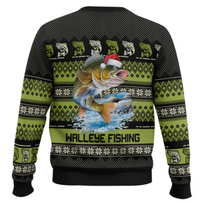 Hooktab Walleye Fishing Ugly Christmas Sweater