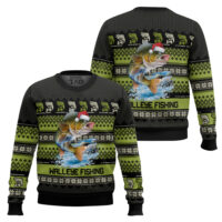 Hooktab Walleye Fishing Ugly Christmas Sweater