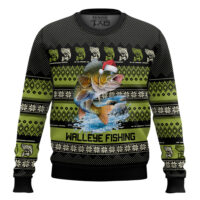 Hooktab Walleye Fishing Ugly Christmas Sweater