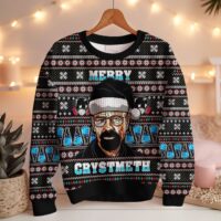 Hooktab Walter White Merry Crystmeth Breaking Bad Ugly Christmas Sweater