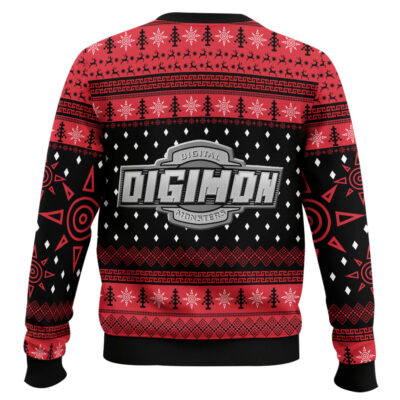 Hooktab Wargreymon Digimon Ugly Christmas Sweater