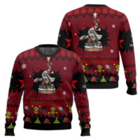 Hooktab Warhammer 40k Armed And Dangerous Red Gobbo Ugly Christmas Sweater