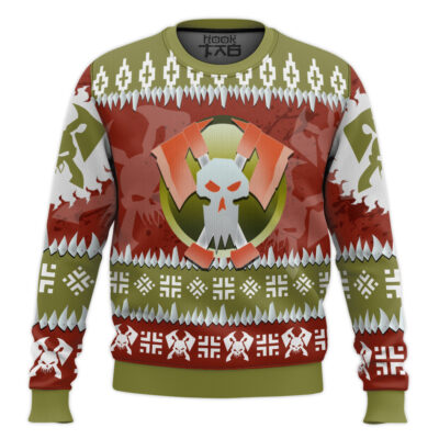 Warhammer 40k Blood Axe Orks Ugly Christmas Sweater