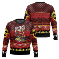 Hooktab Warhammer 40k Chaos Khorne Flakes Ugly Christmas Sweater