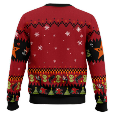Hooktab Warhammer 40k Dangerous Red Gobbo Ugly Christmas Sweater