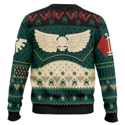 Hooktab Warhammer 40k Grim Tidings Dark Angels Ugly Christmas Sweater