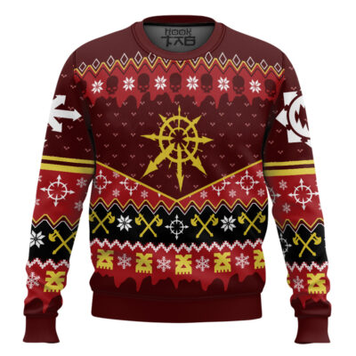 Warhammer 40k Slay Bells Ring' Khorne Ugly Christmas Sweater