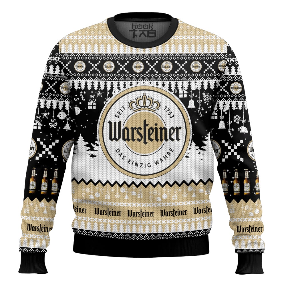 Hooktab Warsteiner German Beer Ugly Christmas Sweater Hooktab Warsteiner German Beer Ugly Christmas Sweater
