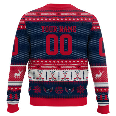 Hooktab Washington Capitals – Custom Name And Number Ugly Sweater