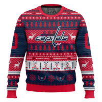 Hooktab Washington Capitals - Custom Name And Number Ugly Sweater