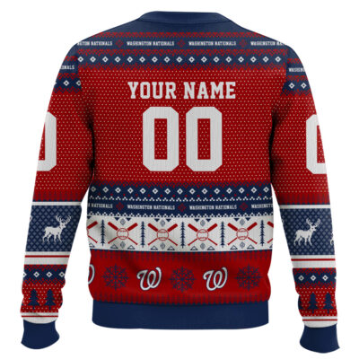 Hooktab Washington Nationals – Custom Name And Number Ugly Sweater
