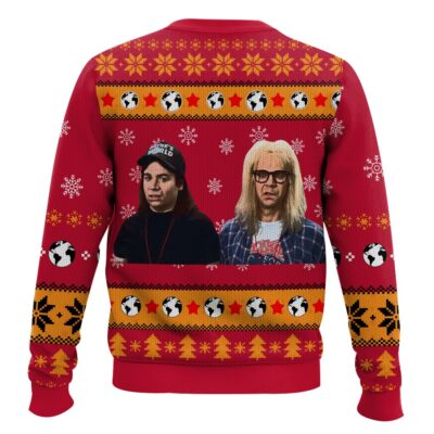 Hooktab Wayne’s World Are You Mental Saturday Night Live Ugly Christmas Sweater